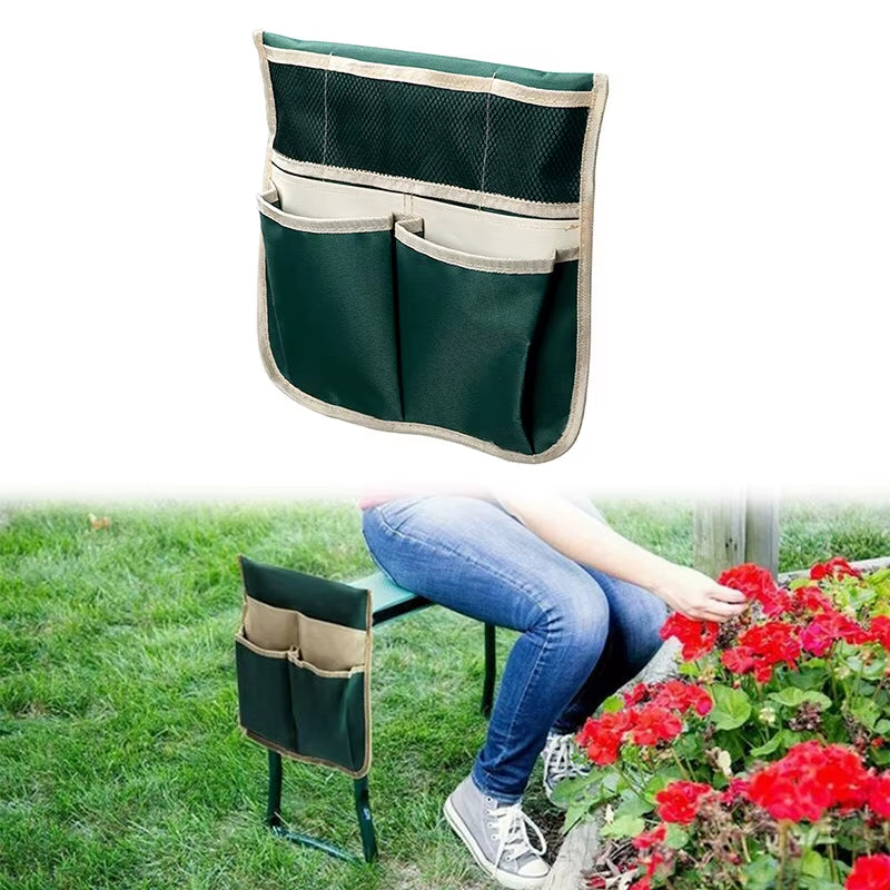 Garden Benches Cloth Storage Bags Camping Stool Bag Folding Garden Chair Pouch Portable Multi Pocket Gardening Tools 1/2Pcs