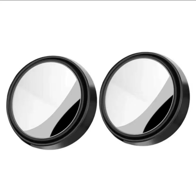 2Pcs 360 Degree Adjustable Blind Spot Mirror Car Auxiliary Rearview Convex Mirror round Frame Wide Angle Mirrors for Car Reverse