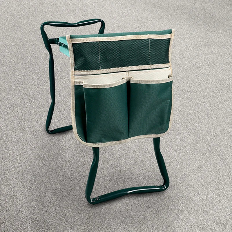 Foldable Garden Tool Kneeler with Storage Bag - Large Dual Color Cloth Bag (32.4 x 31 cm)