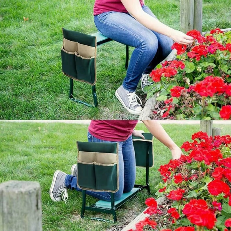 Garden Benches Cloth Storage Bags Camping Stool Bag Folding Garden Chair Pouch Portable Multi Pocket Gardening Tools 1/2Pcs