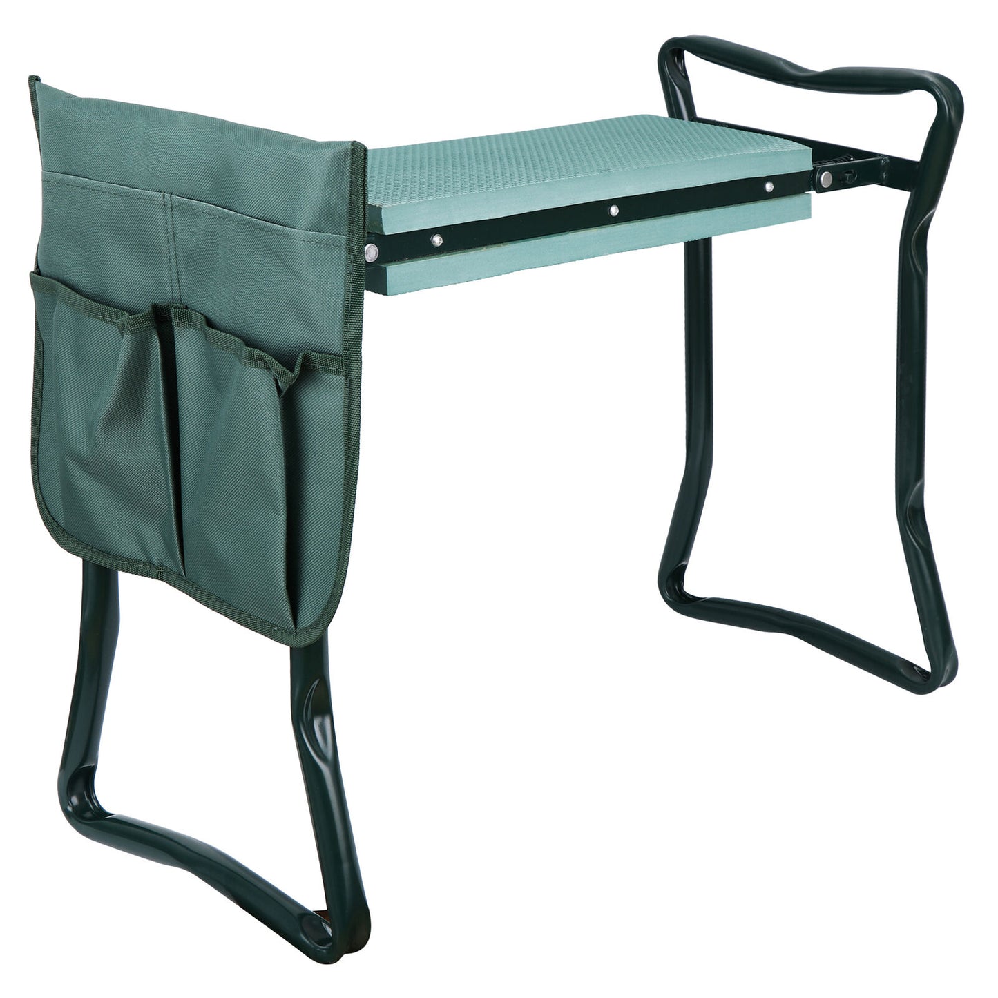 Folding Garden Kneeler Kneeling Bench Stool Soft Cushion Seat Pad & Tool Pouch